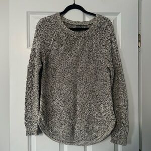 New York & Company Gray Marled Crewneck Sweater
